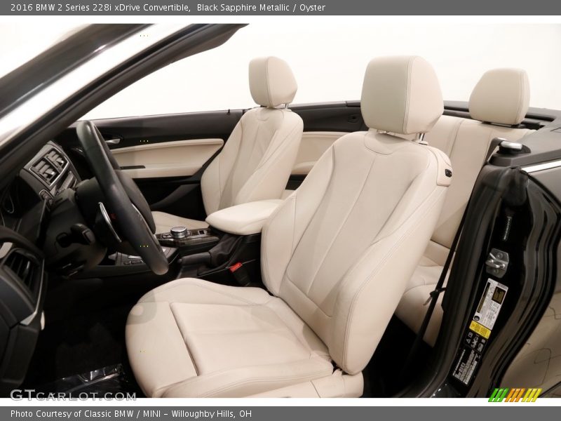 Black Sapphire Metallic / Oyster 2016 BMW 2 Series 228i xDrive Convertible