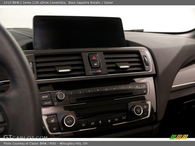 Black Sapphire Metallic / Oyster 2016 BMW 2 Series 228i xDrive Convertible