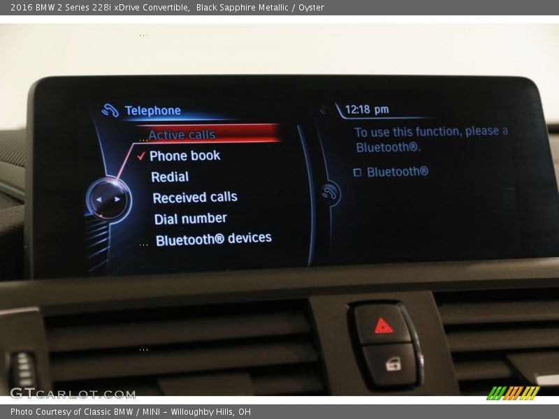 Black Sapphire Metallic / Oyster 2016 BMW 2 Series 228i xDrive Convertible