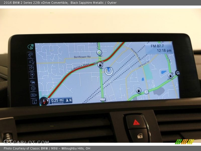 Black Sapphire Metallic / Oyster 2016 BMW 2 Series 228i xDrive Convertible