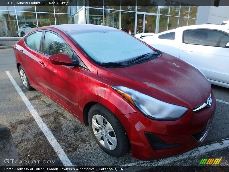 Red / Gray 2016 Hyundai Elantra SE