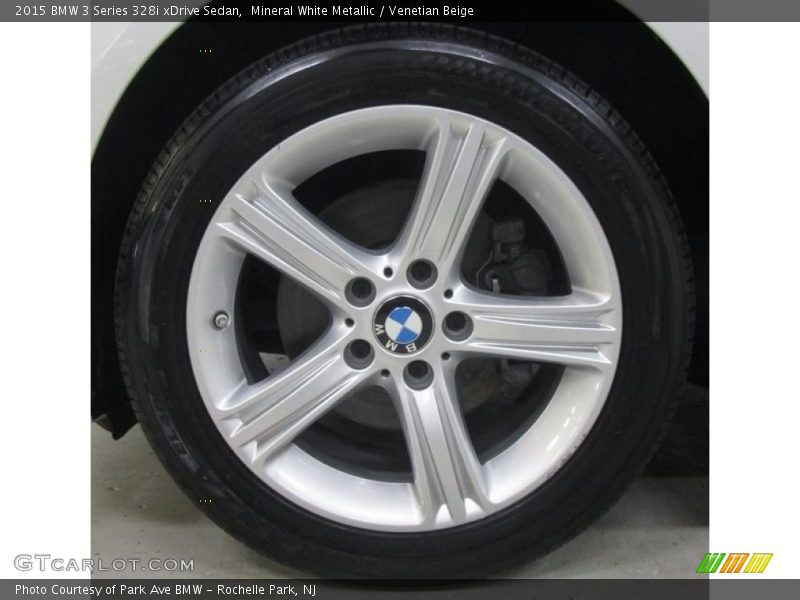 Mineral White Metallic / Venetian Beige 2015 BMW 3 Series 328i xDrive Sedan