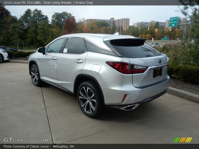 Silver Lining Metallic / Stratus Gray 2019 Lexus RX 350 AWD