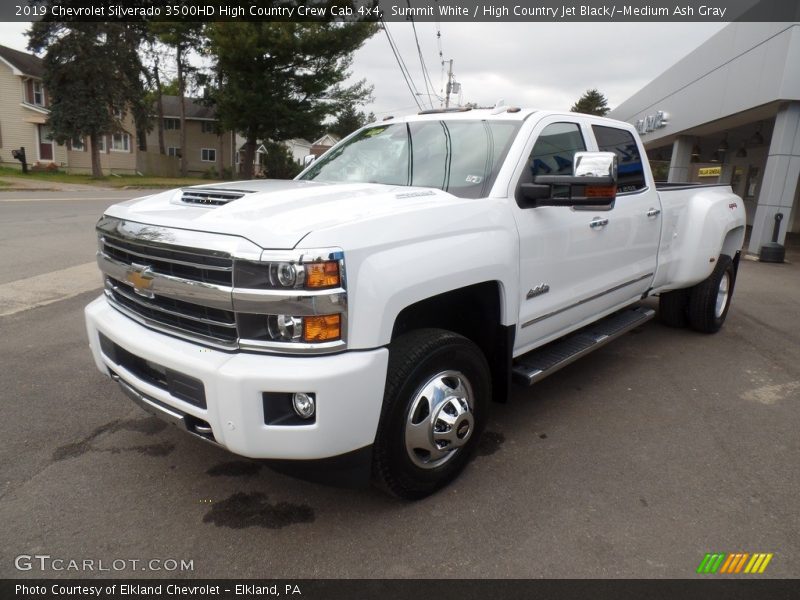 Summit White / High Country Jet Black/­Medium Ash Gray 2019 Chevrolet Silverado 3500HD High Country Crew Cab 4x4