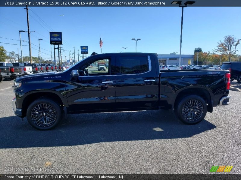 Black / Gideon/Very Dark Atmosphere 2019 Chevrolet Silverado 1500 LTZ Crew Cab 4WD