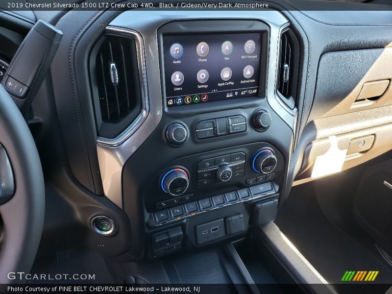 Black / Gideon/Very Dark Atmosphere 2019 Chevrolet Silverado 1500 LTZ Crew Cab 4WD