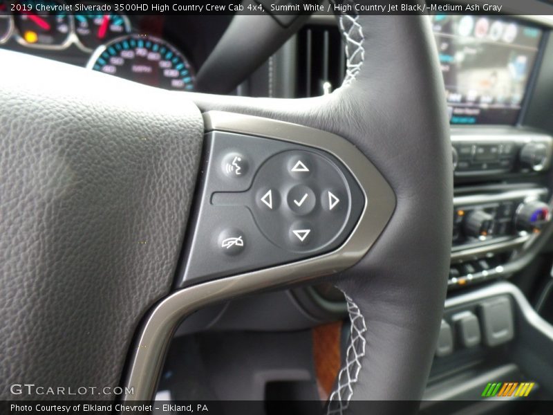 Summit White / High Country Jet Black/­Medium Ash Gray 2019 Chevrolet Silverado 3500HD High Country Crew Cab 4x4