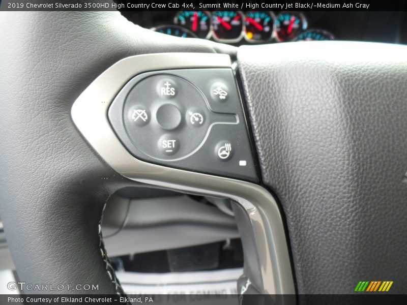 Summit White / High Country Jet Black/­Medium Ash Gray 2019 Chevrolet Silverado 3500HD High Country Crew Cab 4x4