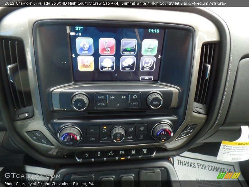 Summit White / High Country Jet Black/­Medium Ash Gray 2019 Chevrolet Silverado 3500HD High Country Crew Cab 4x4