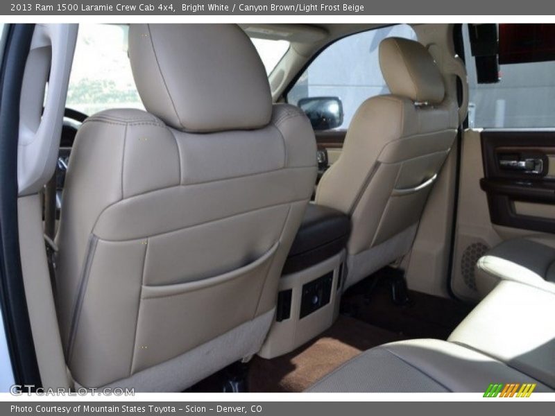 Bright White / Canyon Brown/Light Frost Beige 2013 Ram 1500 Laramie Crew Cab 4x4