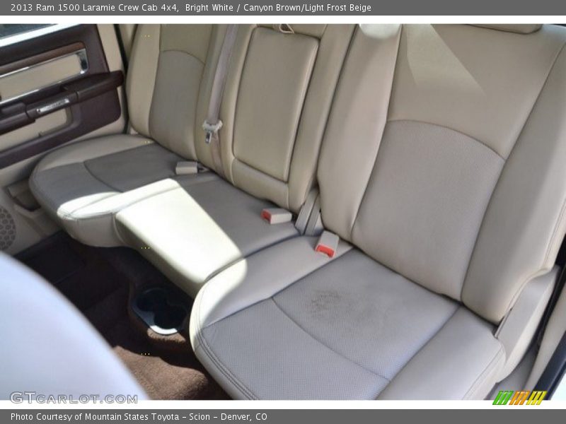 Bright White / Canyon Brown/Light Frost Beige 2013 Ram 1500 Laramie Crew Cab 4x4