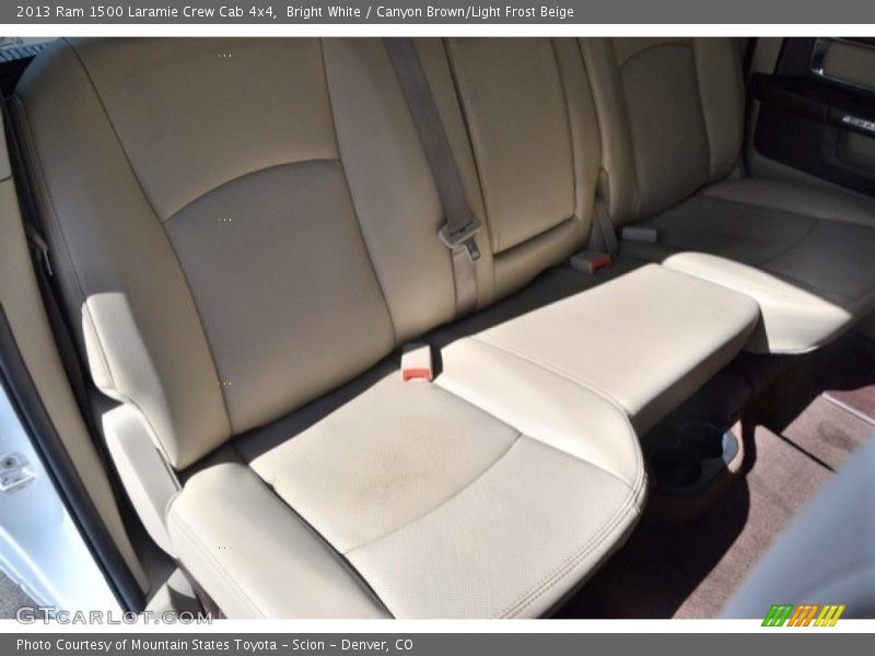 Bright White / Canyon Brown/Light Frost Beige 2013 Ram 1500 Laramie Crew Cab 4x4