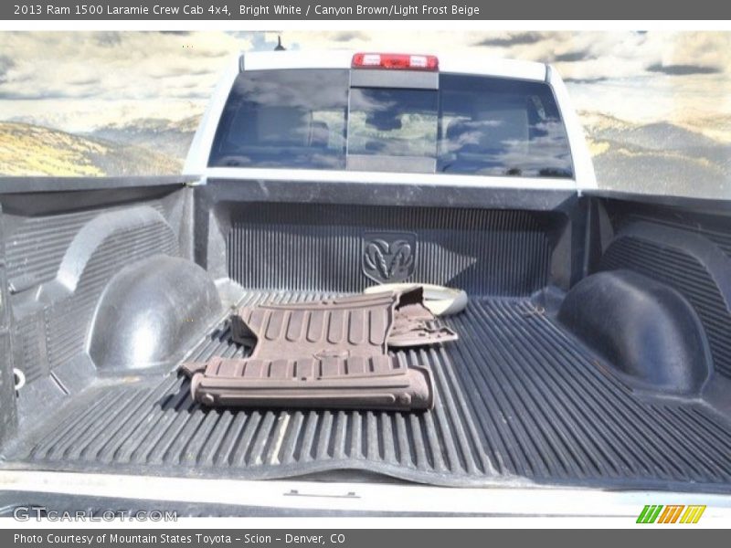 Bright White / Canyon Brown/Light Frost Beige 2013 Ram 1500 Laramie Crew Cab 4x4