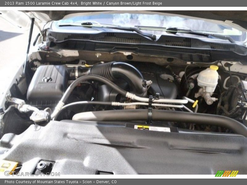 Bright White / Canyon Brown/Light Frost Beige 2013 Ram 1500 Laramie Crew Cab 4x4