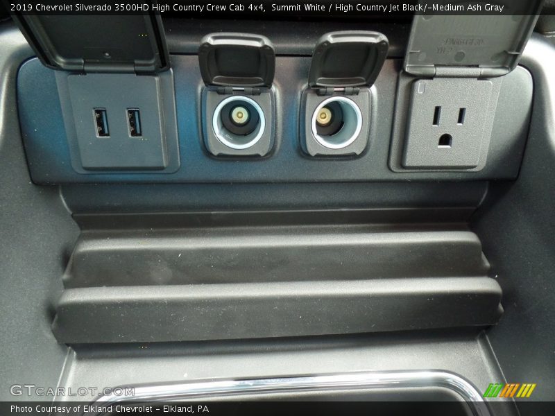 Summit White / High Country Jet Black/­Medium Ash Gray 2019 Chevrolet Silverado 3500HD High Country Crew Cab 4x4