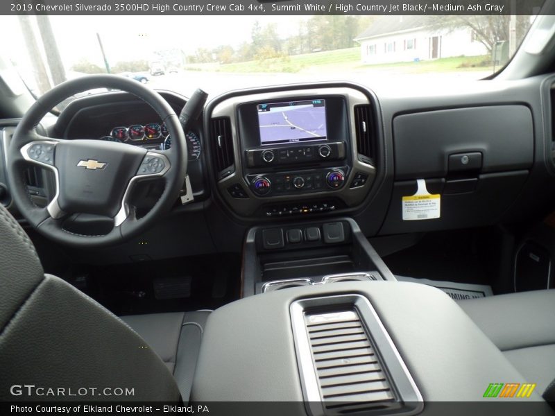Summit White / High Country Jet Black/­Medium Ash Gray 2019 Chevrolet Silverado 3500HD High Country Crew Cab 4x4