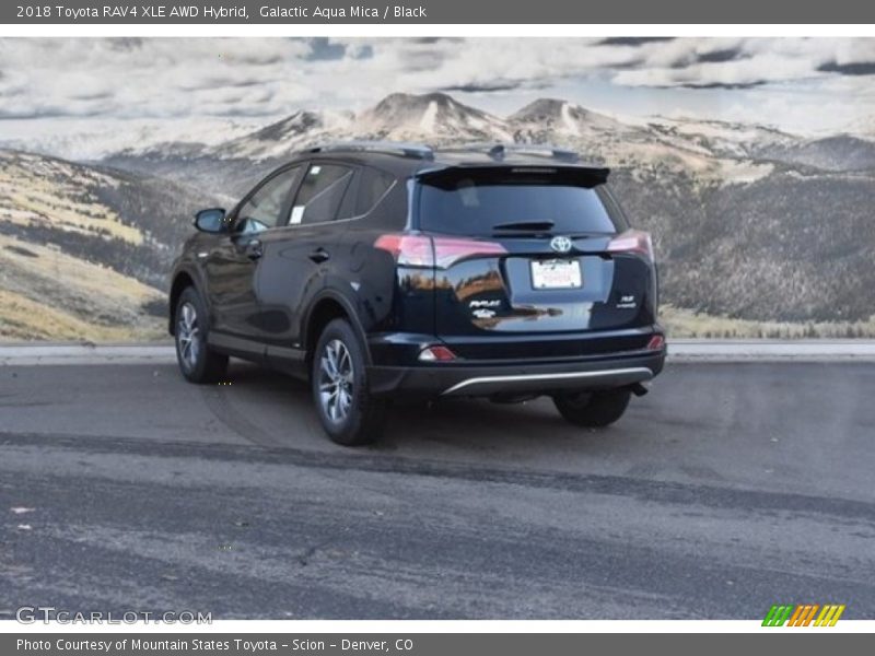 Galactic Aqua Mica / Black 2018 Toyota RAV4 XLE AWD Hybrid