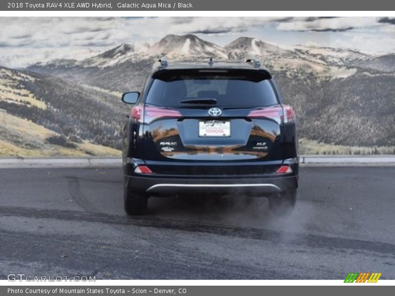 Galactic Aqua Mica / Black 2018 Toyota RAV4 XLE AWD Hybrid