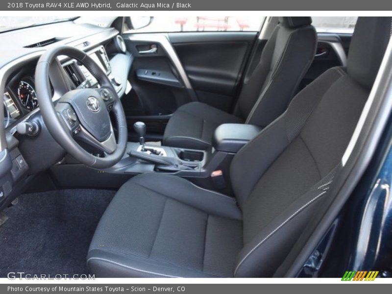 Galactic Aqua Mica / Black 2018 Toyota RAV4 XLE AWD Hybrid