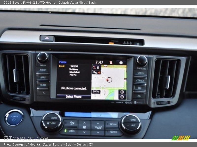 Galactic Aqua Mica / Black 2018 Toyota RAV4 XLE AWD Hybrid