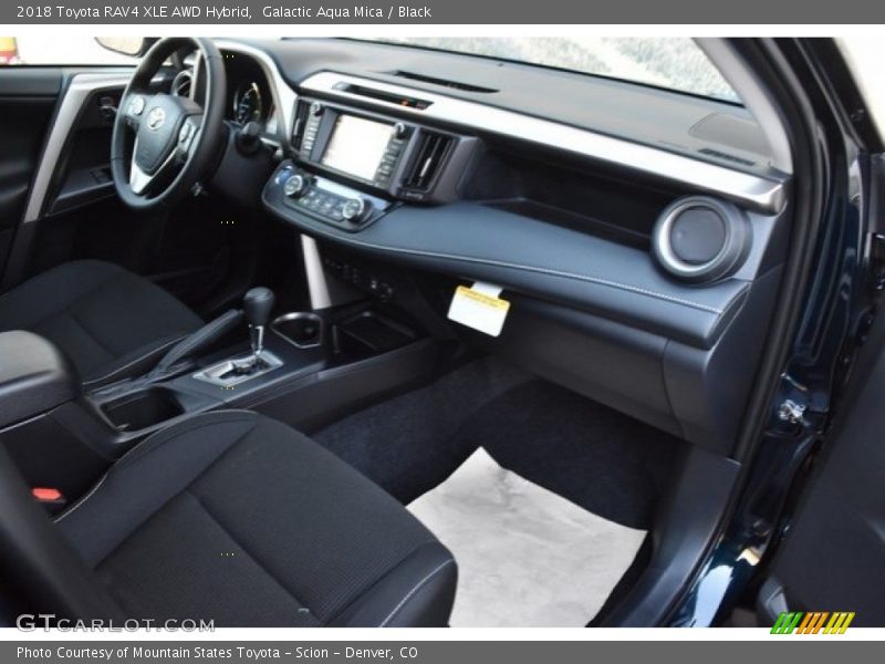 Galactic Aqua Mica / Black 2018 Toyota RAV4 XLE AWD Hybrid