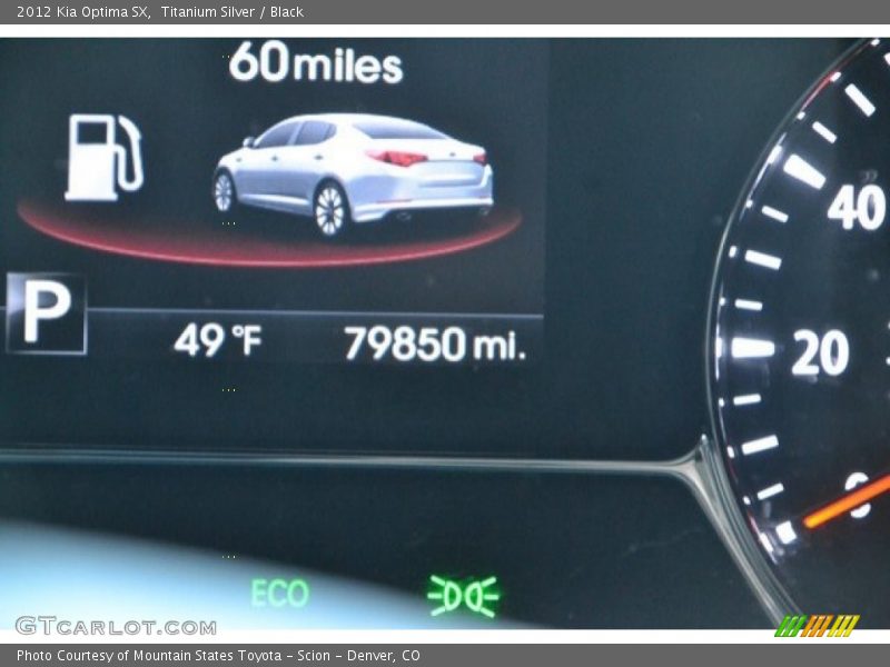 Titanium Silver / Black 2012 Kia Optima SX