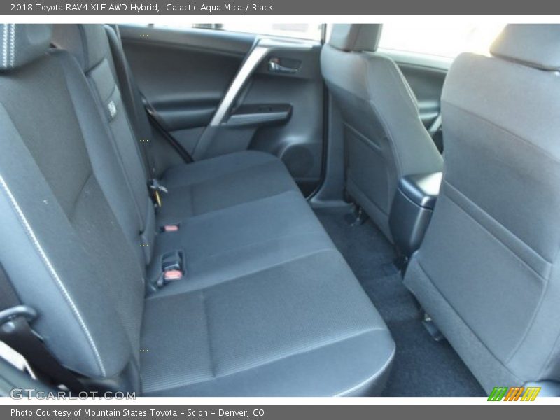 Galactic Aqua Mica / Black 2018 Toyota RAV4 XLE AWD Hybrid