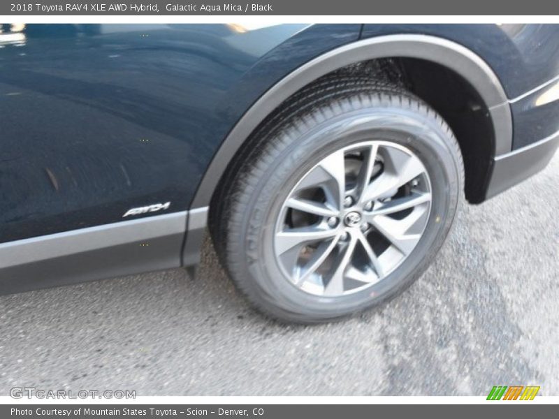 Galactic Aqua Mica / Black 2018 Toyota RAV4 XLE AWD Hybrid