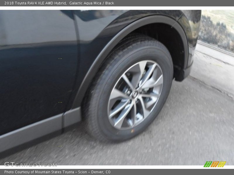 Galactic Aqua Mica / Black 2018 Toyota RAV4 XLE AWD Hybrid
