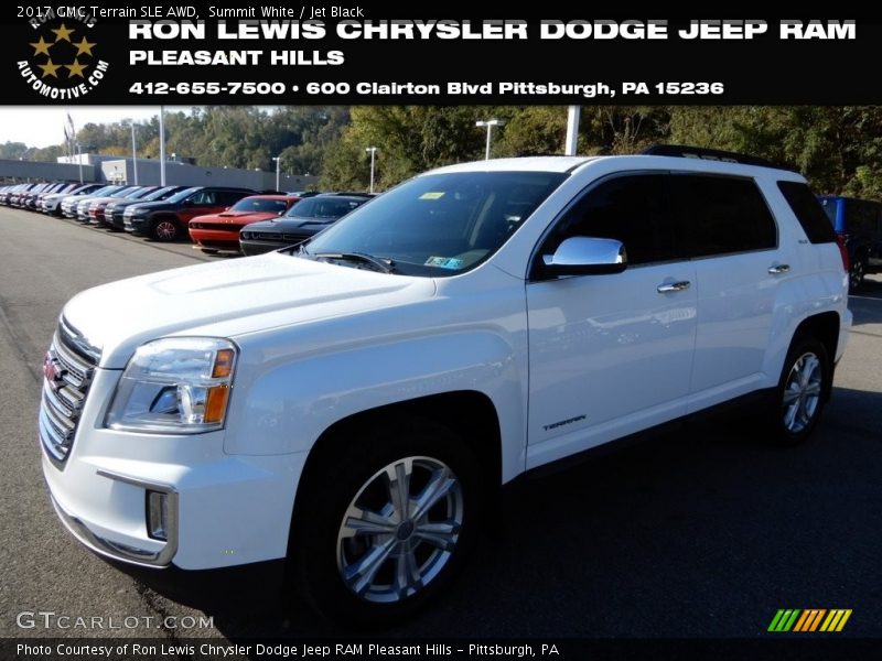 Summit White / Jet Black 2017 GMC Terrain SLE AWD