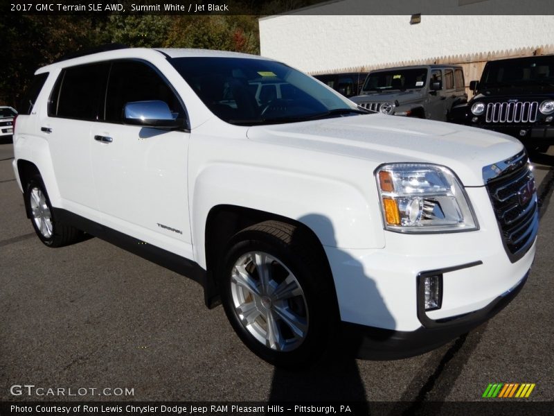 Summit White / Jet Black 2017 GMC Terrain SLE AWD