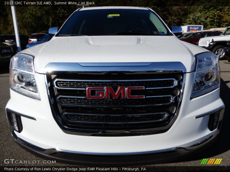 Summit White / Jet Black 2017 GMC Terrain SLE AWD