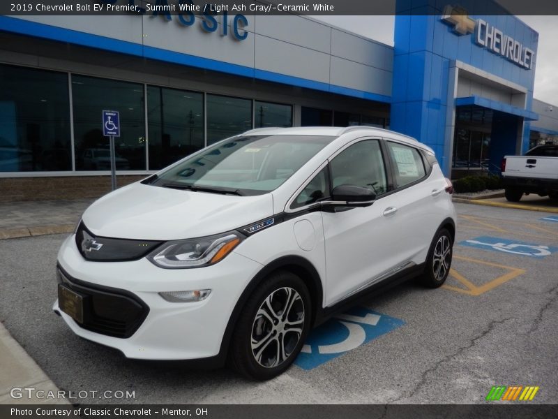 Summit White / Light Ash Gray/­Ceramic White 2019 Chevrolet Bolt EV Premier