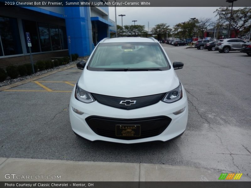 Summit White / Light Ash Gray/­Ceramic White 2019 Chevrolet Bolt EV Premier