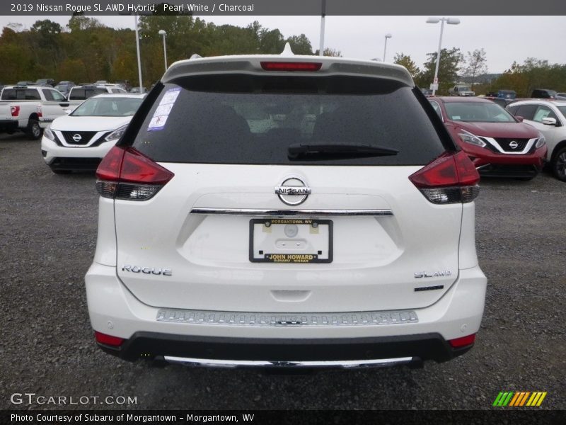 Pearl White / Charcoal 2019 Nissan Rogue SL AWD Hybrid