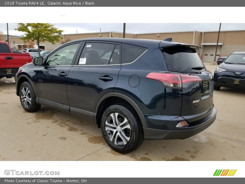 Galactic Aqua Mica / Black 2018 Toyota RAV4 LE