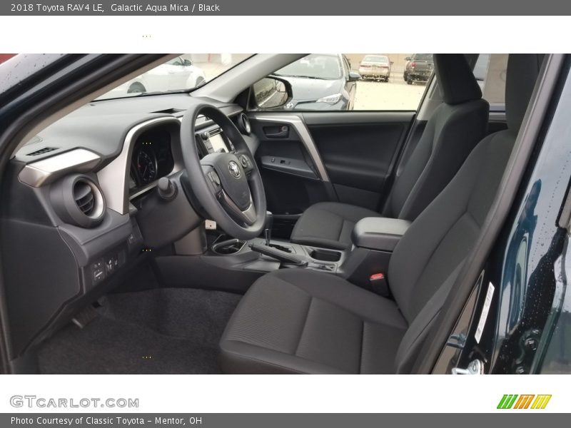 Galactic Aqua Mica / Black 2018 Toyota RAV4 LE