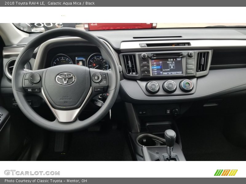 Galactic Aqua Mica / Black 2018 Toyota RAV4 LE