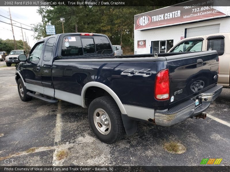 True Blue Metallic / Dark Graphite 2002 Ford F150 XLT SuperCab 4x4