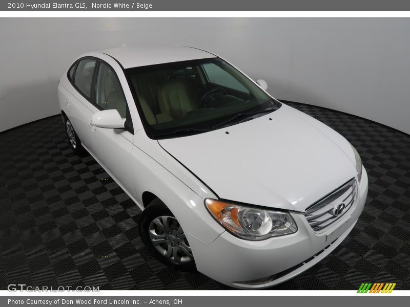 Nordic White / Beige 2010 Hyundai Elantra GLS