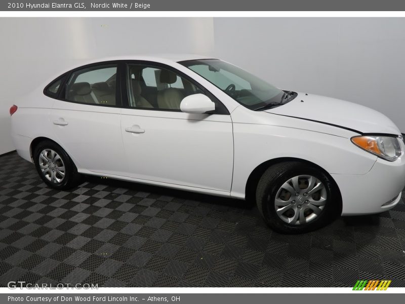 Nordic White / Beige 2010 Hyundai Elantra GLS