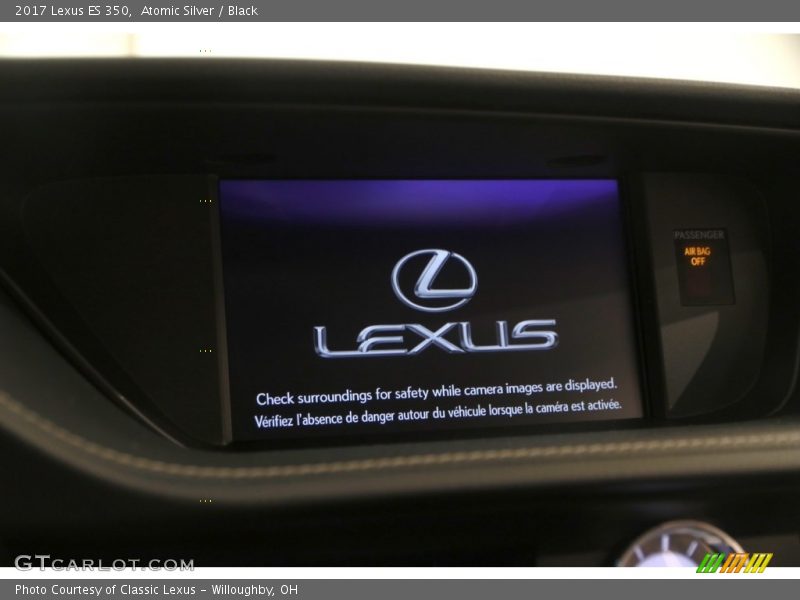 Atomic Silver / Black 2017 Lexus ES 350