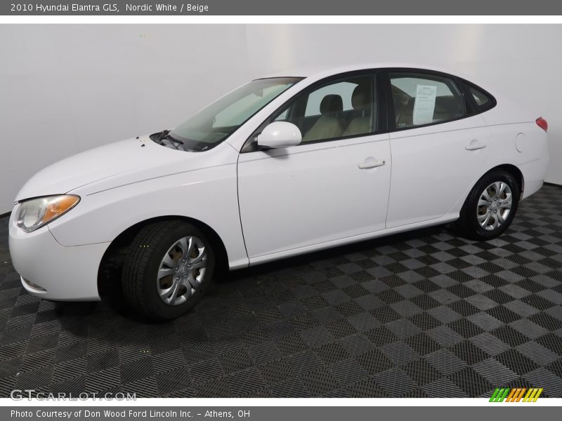 Nordic White / Beige 2010 Hyundai Elantra GLS