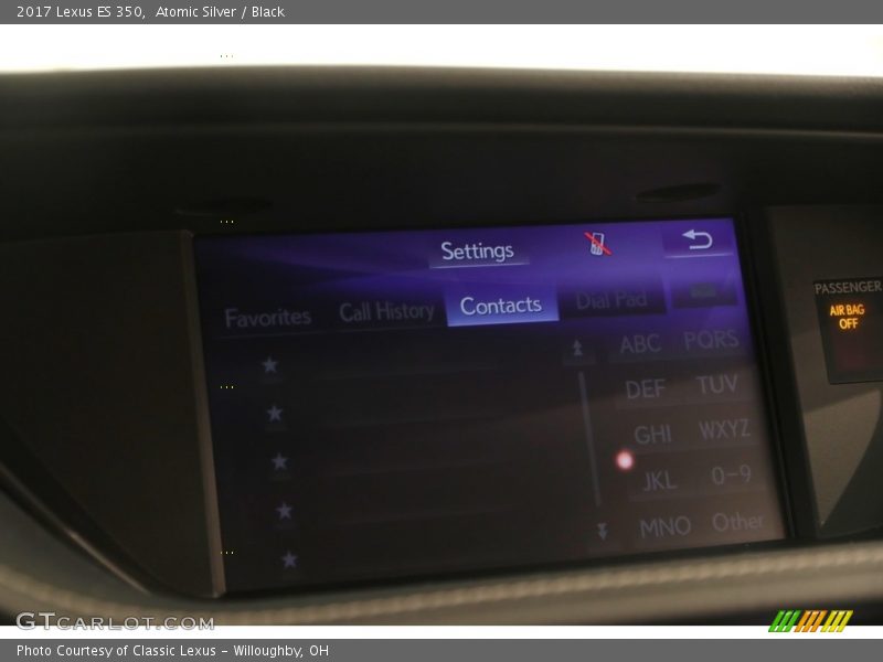 Atomic Silver / Black 2017 Lexus ES 350