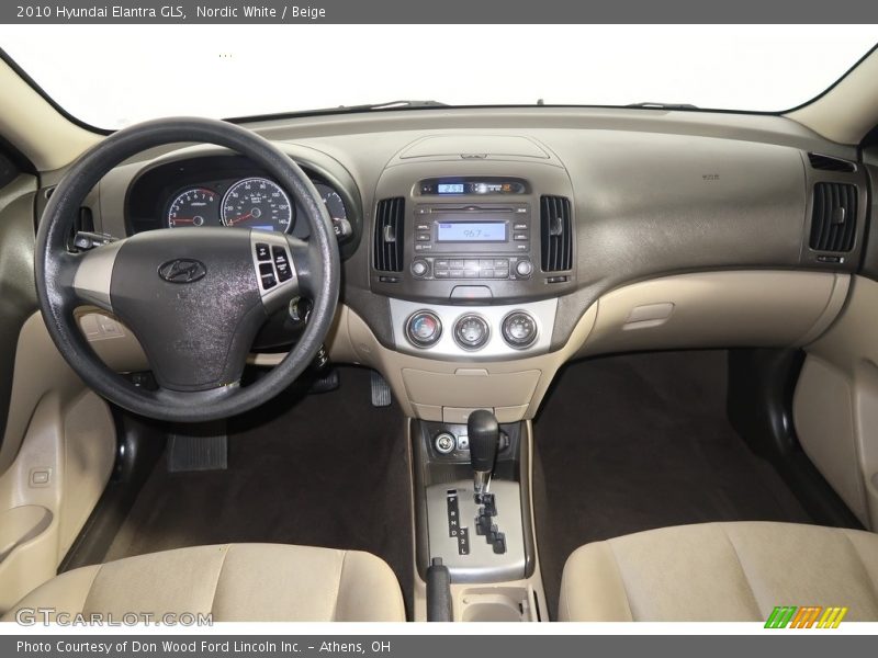 Nordic White / Beige 2010 Hyundai Elantra GLS