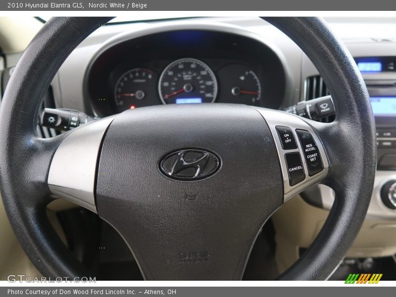 Nordic White / Beige 2010 Hyundai Elantra GLS