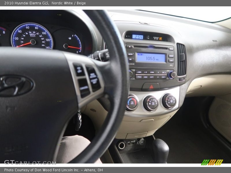 Nordic White / Beige 2010 Hyundai Elantra GLS