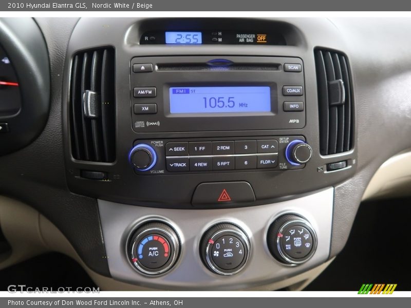 Nordic White / Beige 2010 Hyundai Elantra GLS