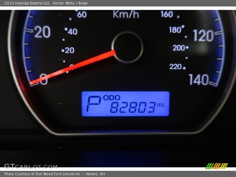 Nordic White / Beige 2010 Hyundai Elantra GLS