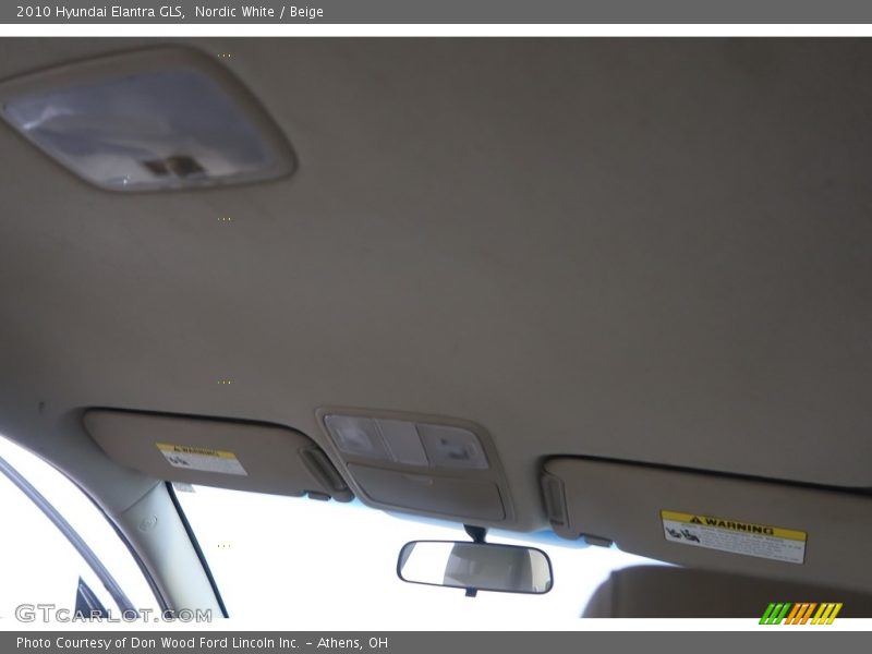 Nordic White / Beige 2010 Hyundai Elantra GLS